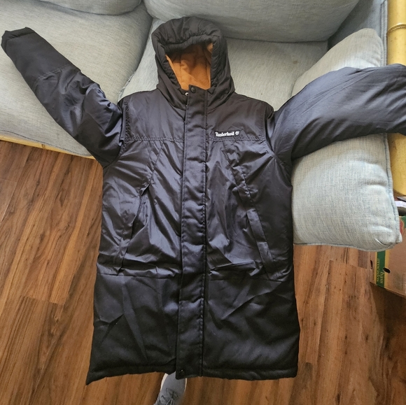 Sz 14 / 16 boys timberland lined snow jacket - Picture 1 of 9